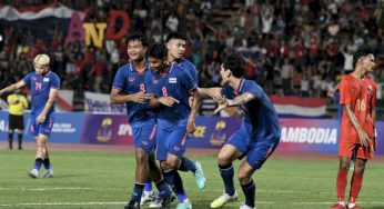 ทีมชาติไทยมายิงขาดท้ายเกมเอาชนะเมียนมา 3-0 เข้าชิงเหรียญทองซีเกมส์